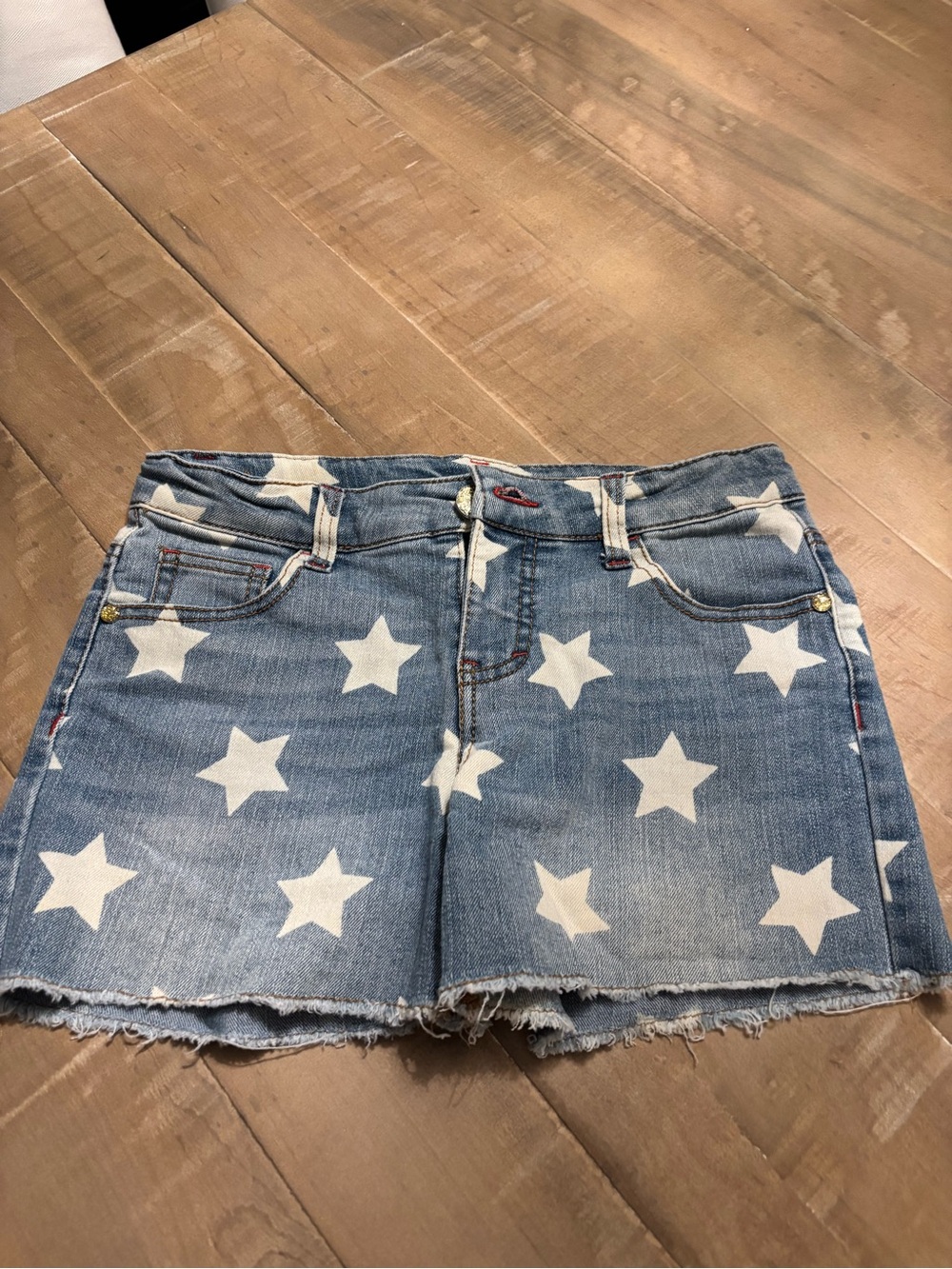 Levi's Blue Denim Star-Print Shorts